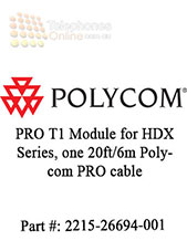 Polycom PRO T1 Module for HDX Series, one 20ft/6m Polycom PRO cable