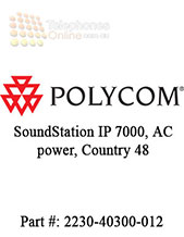 Polycom SoundStation IP 7000, AC power, Country 48 (2230-40300-012) Polycom SoundStation IP 7000, AC power, Country 48 (2230-40300-012)