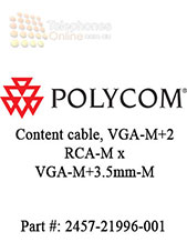 Polycom Content cable, VGA-M+2 RCA-M x VGA-M+3.5mm-M Mini-Stereo, 25'