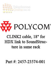 Polycom CLINK2 cable, 18" for HDX link to SoundStructure in same rack