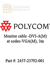 Polycom Monitor cable -DVI-A(M) at codec-VGA(M), 3m