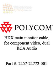 Polycom HDX main monitor cable, for component video, dual RCA Audio