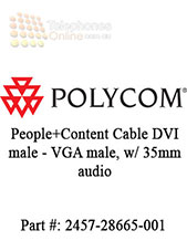 Polycom People+Content Cable DVI male - VGA male, w/ 35mm audio