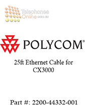 Polycom 25ft Ethernet Cable for CX3000 (2200-44332-001)