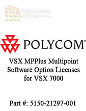 VSX MPPlus Multipoint Software Option Licenses for VSX 7000e, VSX 7000s, VSX 7000 and VSX 3000. Not for use with VSX 8000 Series. Allows for 4-site MP video calls. VSX MPPlus Multipoint Software Option Licenses for VSX 7000e, VSX 7000s, VSX 7000 and VSX 3000. Not for use with VSX 8000 Series. Allows for 4-site MP video calls.