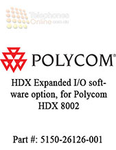 Polycom HDX Expanded I/O software option, for Polycom HDX 8002