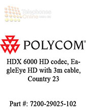 Polycom HDX 6000 HD codec, EagleEye HD with 3m cable, Country 23