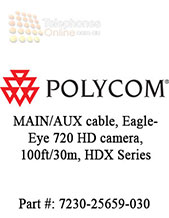 Polycom MAIN/AUX cable, EagleEye 720 HD camera, 100ft/30m, HDX Series