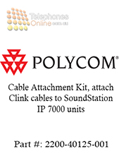 Polycom Cable Attachment Kit, attach Clink cables to SoundStation IP 7000 units (2200-40125-001)