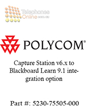 Polycom Capture Station v6.x to Blackboard Learn 9.1 integration option (5230-75505-000)