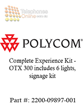 Polycom Complete Experience Kit - OTX 300 includes 6 lights, signage kit (2200-09897-001)