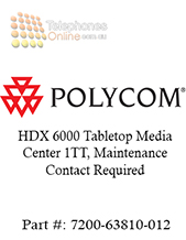 Polycom HDX 6000 Tabletop Media Center 1TT, Maintenance Contact Required (7200-63810-012)