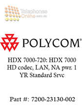 Polycom HDX 7000-720: HDX 7000 HD code, LAN, AUS pwr. PAL Maintenance Contract Required (7200-23130-012)