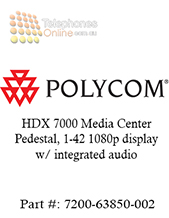 Polycom HDX 7000 Media Center Pedestal, 1-42 1080p display w/ integrated audio (7200-63850-002)