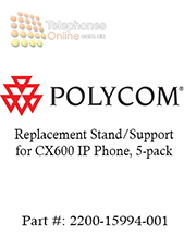 Polycom Replacement Stand/Support for CX600 IP Phone, 5-pack (2200-15994-001)