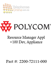 Polycom Resource Manager Appl +100 Dev, Appliance (2200-72111-000)