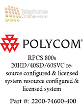 Polycom RPCS 800s 20HD/40SD/60SVC resource configured & licensed system (2200-74600-400)