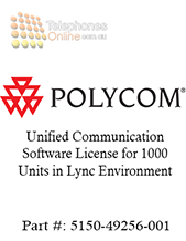 Polycom Unified Communication Software License for 1000 Unit in Lync Environment (5150-49256-001) Polycom Unified Communication Software License for 1000 Unit in Lync Environment (5150-49256-001)