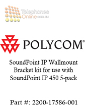 Polycom SoundPoint IP Wallmount Bracket kit for use with SoundPoint IP 450 5-pack (2200-17586-001)