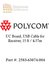 Polycom UC Board, USB Cable for Receiver, 15 ft / 4.57m (2583-63874-004) Polycom UC Board, USB Cable for Receiver, 15 ft / 4.57m (2583-63874-004)