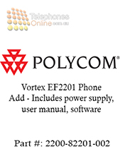 Polycom Vortex EF2201 Phone Add - Includes power supply, user manual, software (2200-82201-002) Polycom Vortex EF2201 Phone Add - Includes power supply, user manual, software (2200-82201-002)