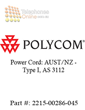 Polycom Power Cord AUST/NZ - Type I, AS 3112 (2215-00286-045)