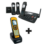 Uniden XDECT 8055+3WP Cordless Phone System with Answering Machine, Cordless Waterproof Handset, Uniden XDECT8055+3WP Three Handsets with Repeater to extend range further Extended Long Range Cordless Telephone